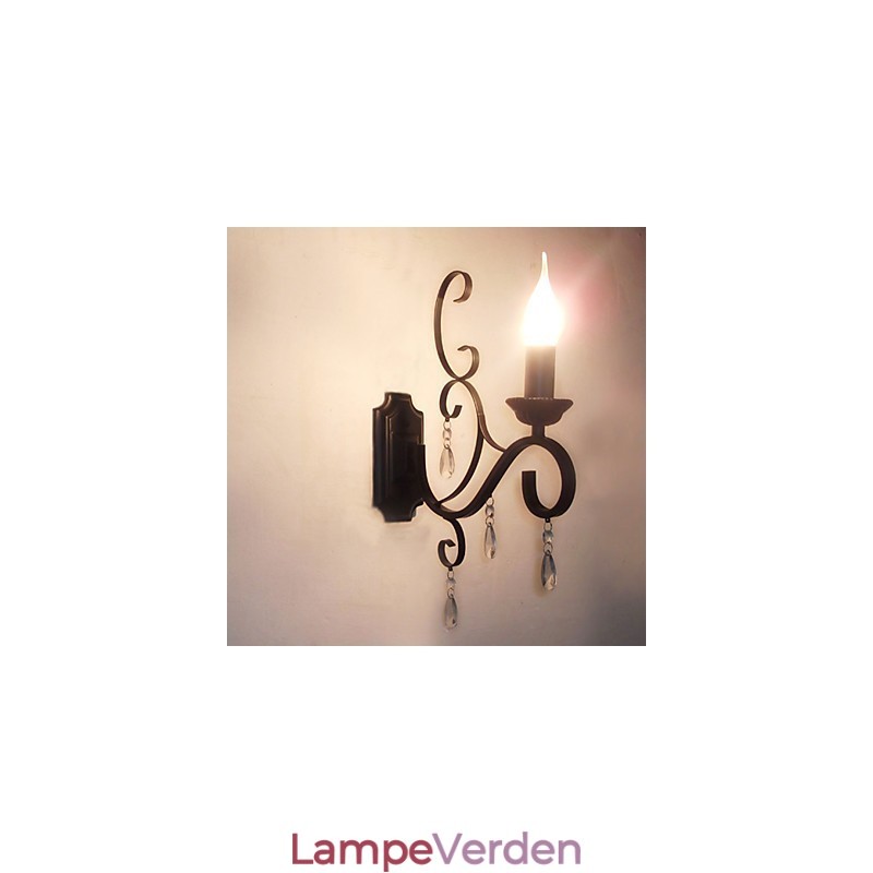 Krystal stearinlys Lampe Jern Kreativ Personlighed Korridor Trappedekoration Sengelampe Væglampe