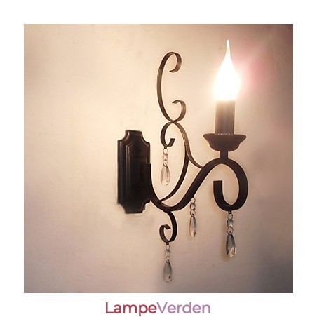 Krystal stearinlys Lampe Jern Kreativ Personlighed Korridor Trappedekoration Sengelampe Væglampe