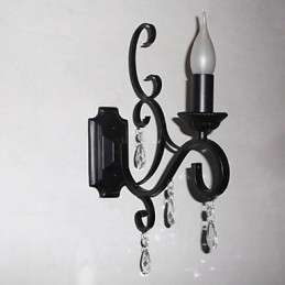 Krystal stearinlys Lampe Jern Kreativ Personlighed Korridor Trappedekoration Sengelampe Væglampe