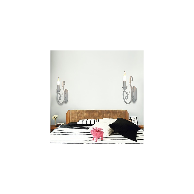 Stearinlys Lampe Sengelampe Væglampe Jerngang Kreativ Pastoral Spejllampe