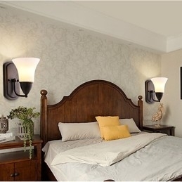 Rustik Lodge Black Oxide Finish Funktion til øjenbeskyttelse Ambient Light Wall Sconces Wall Light