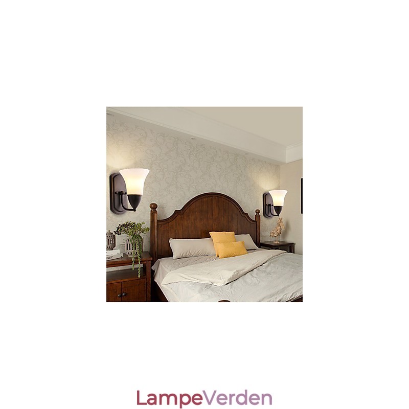 Rustik Lodge Black Oxide Finish Funktion til øjenbeskyttelse Ambient Light Wall Sconces Wall Light