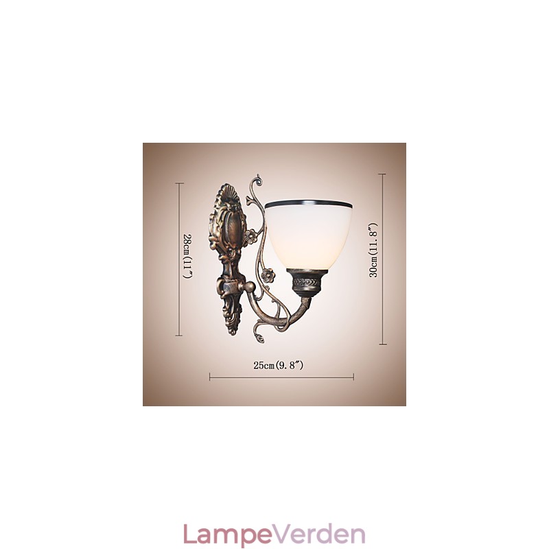 Enkel amerikansk væglampe Sengelampe Stue Dekorativ lampe Smedejern europæisk stil Kreativ væglampe