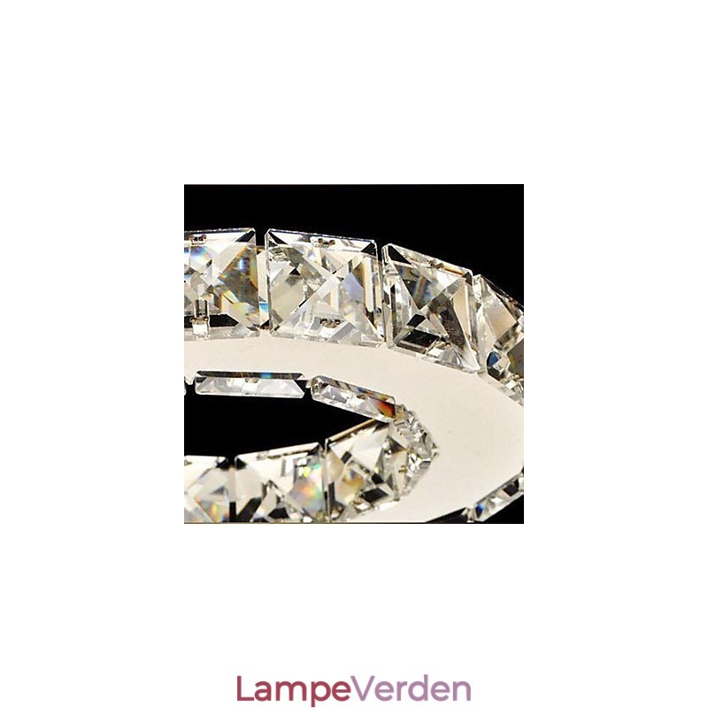 Crystal Flush Mount 5 lys moderne gennemsigtig galvanisering rustfrit stål