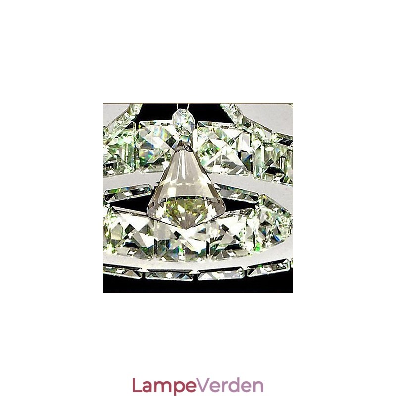 Crystal Flush Mount 5 lys moderne gennemsigtig galvanisering rustfrit stål