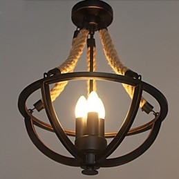 American Ceiling Retro Rope Simple Lampe
