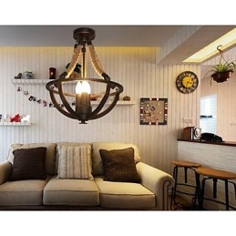 American Ceiling Retro Rope Simple Lampe