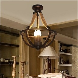 American Ceiling Retro Rope Simple Lampe