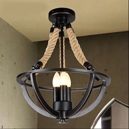 American Ceiling Retro Rope Simple Lampe