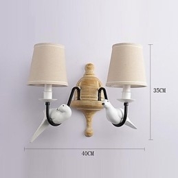 Rustik Lodge Enkelt vintage maleri Feature Ambient Light Wall Sconces Wall Light