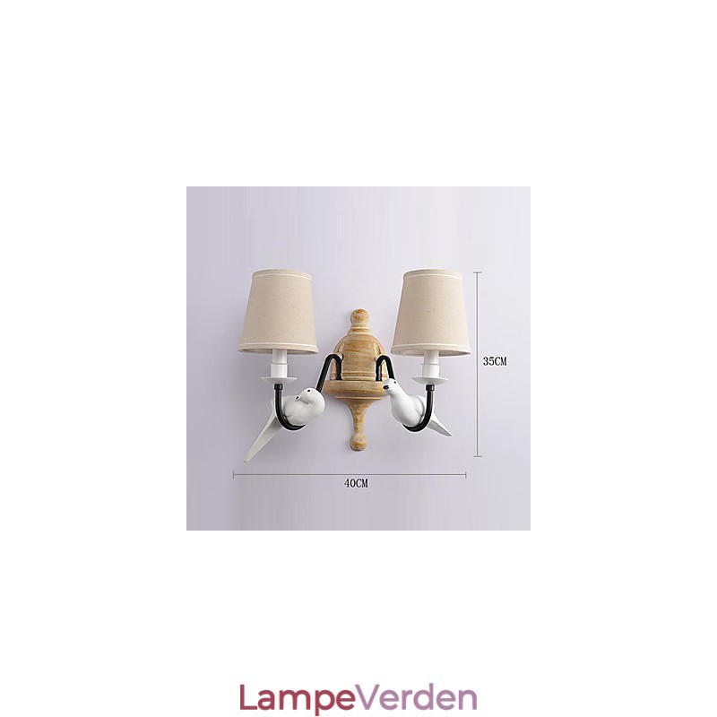 Rustik Lodge Enkelt vintage maleri Feature Ambient Light Wall Sconces Wall Light