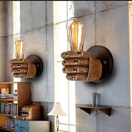 Loft industriel Cafe væglampe Resin væglampe Lodge Antik Vintage Retro Maleri Funktion til Mini Style Ambient Light Væglamper Væglampe