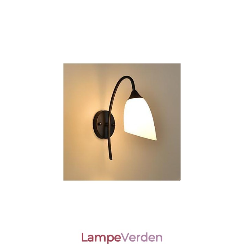 Sort American Simple Soveværelseslampe Fishing Bedside Væglampe