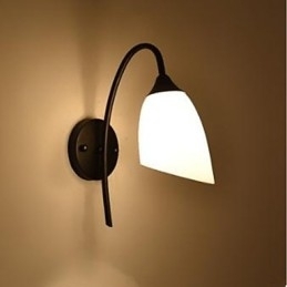 Sort American Simple Soveværelseslampe Fishing Bedside Væglampe