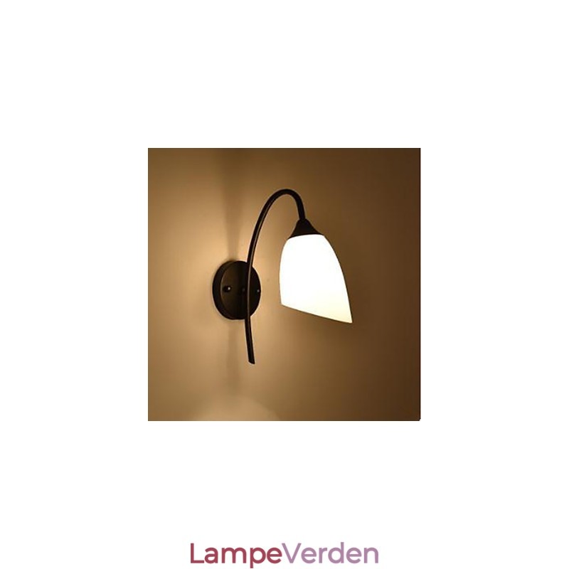Sort American Simple Soveværelseslampe Fishing Bedside Væglampe