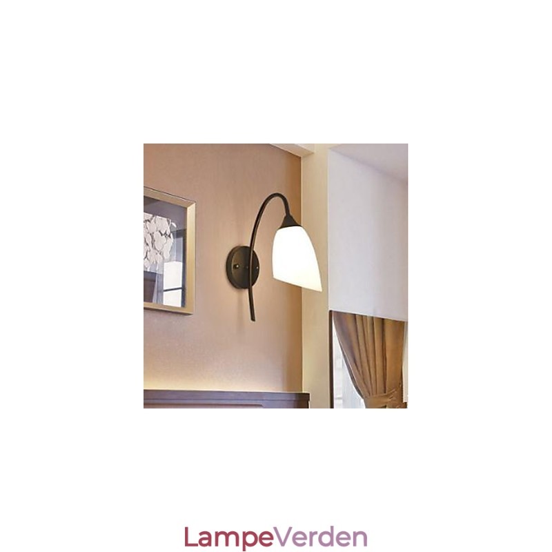 Sort American Simple Soveværelseslampe Fishing Bedside Væglampe