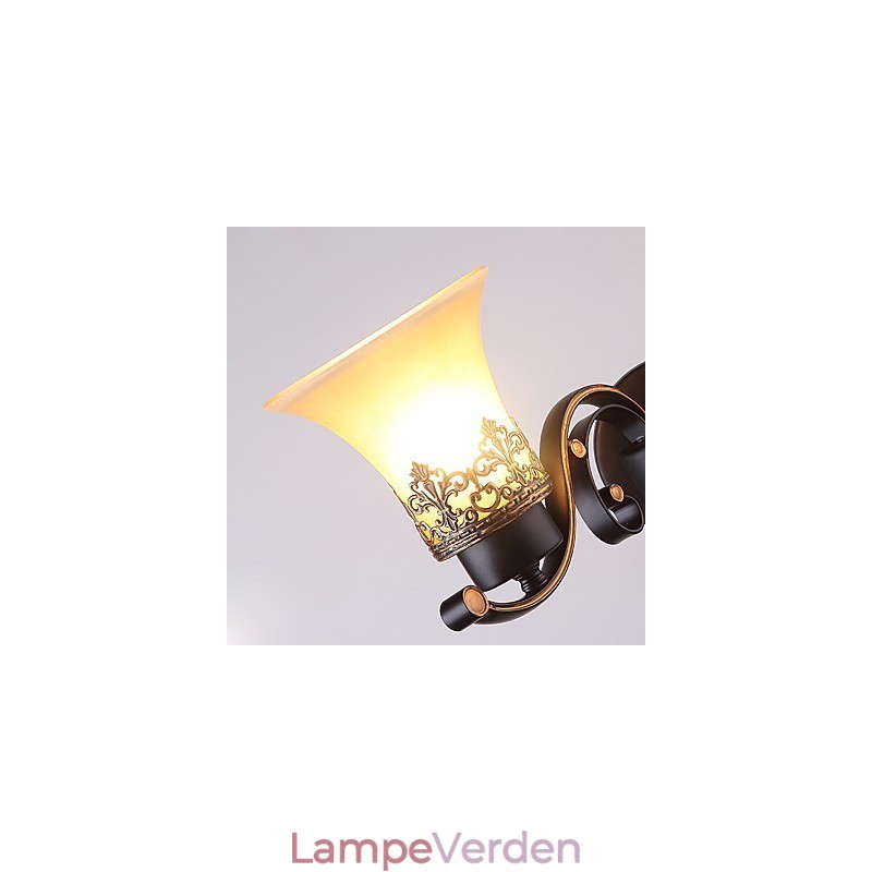 Dobbelthoved Amerikansk landskab vintage metal med glas væglampe til kantinen stuen Entry Foyer Dekorer væglampe