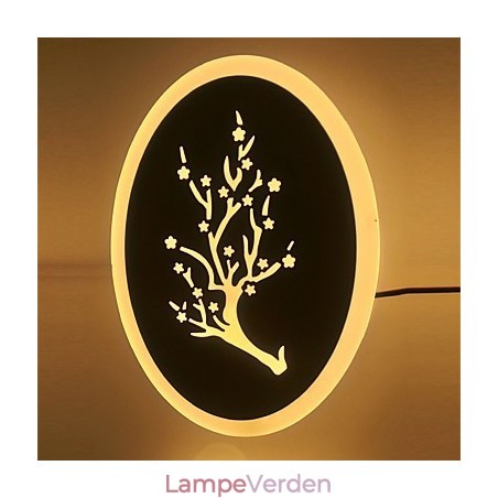 Blomme udskåret akryl scrub væglampe rundformet sengelampe korridor lys varm hvid AC220V Blomme udskåret akryl scrub væglampe rundformet sengelampe korridor lys varm hvid AC220V