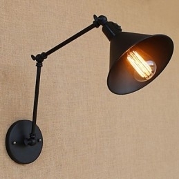 Country Retro Painting Funktion til Mini Style Swing Arm Øjenbeskyttelse Downlight Swing Arm Lights