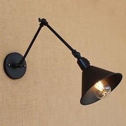 Country Retro Painting Funktion til Mini Style Swing Arm Øjenbeskyttelse Downlight Swing Arm Lights