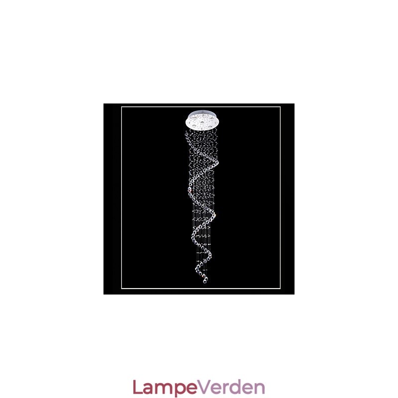 Krystal Pendel Lysekrone Belysning 5 Lys Sølv Canpoy Klar K9 Krystal Helix Loftslamper