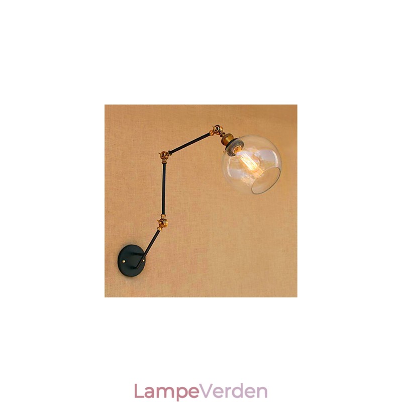 Rustik Lodge kromfunktion til svingarm Ambient lys Svingarmslys væglampe