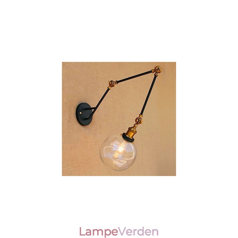 Rustik Lodge kromfunktion til svingarm Ambient lys Svingarmslys væglampe