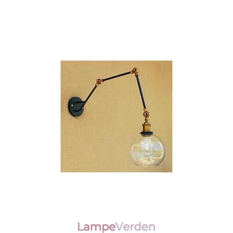 Rustik Lodge kromfunktion til svingarm Ambient lys Svingarmslys væglampe