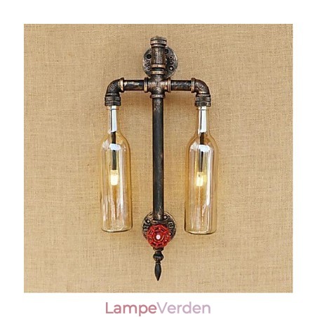 Amerikansk tema Restaurant Bar Strygejern Med Switch Vandrør Vinflaske Væglampe Rav Amerikansk tema Restaurant Bar Strygejern Med Switch Vandrør Vinflaske Væglampe Rav