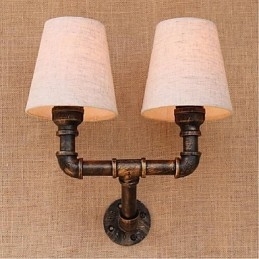 Rustik Lodge Messing Funktion til Ambient Light Wall Sconces Wall Light