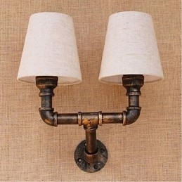 Rustik Lodge Messing Funktion til Ambient Light Wall Sconces Wall Light