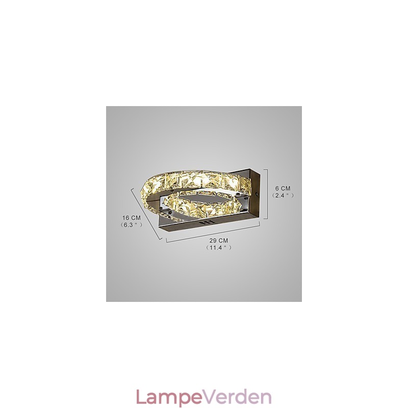 Integreret moderne moderne maleri funktion til Crystal Ambient Light Wall Sconces Wall Light