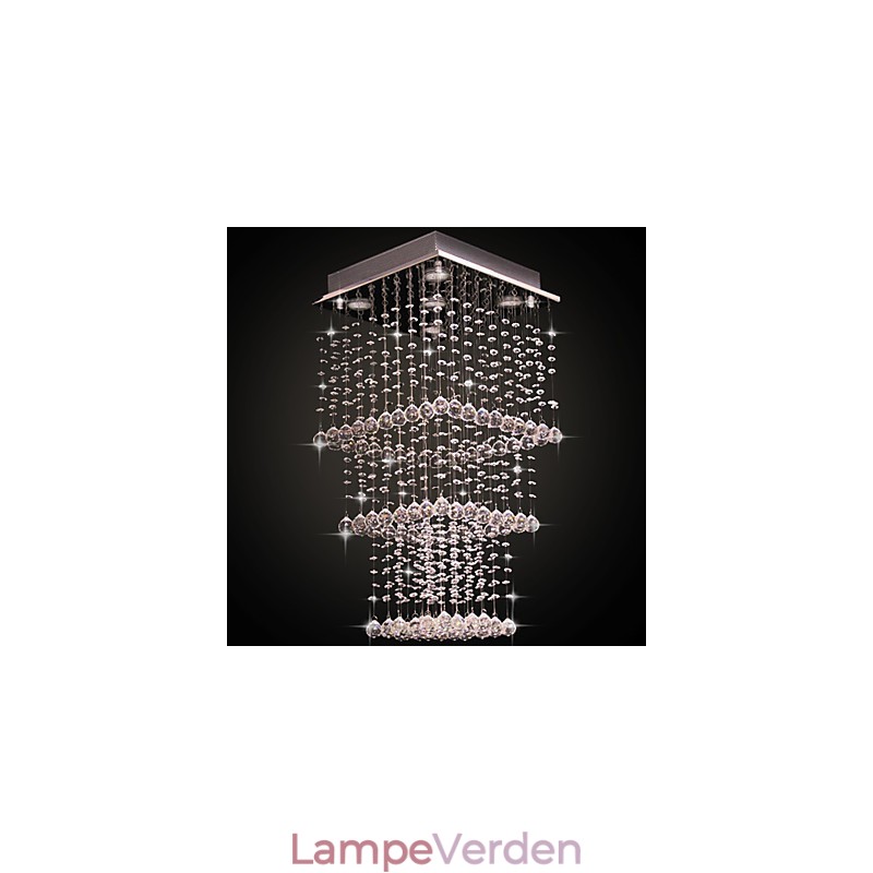 Moderne moderne krystal galvaniseret metal Flush Mount