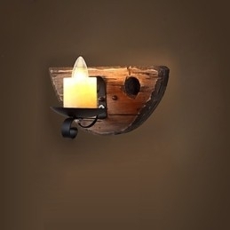 Rustik Lodge Maleri Funktion til Mini Style Ambient Light Wall Sconces Wall Light
