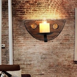 Rustik Lodge Maleri Funktion til Mini Style Ambient Light Wall Sconces Wall Light