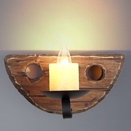 Rustik Lodge Maleri Funktion til Mini Style Ambient Light Wall Sconces Wall Light