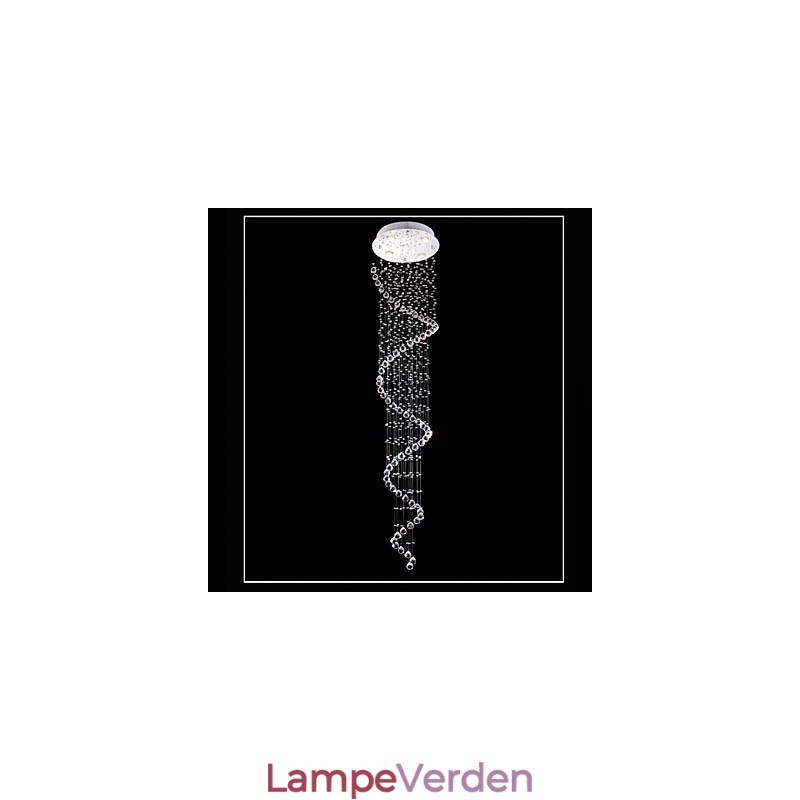 Krystal Pendel Lysekrone Belysning 5 Lys Sølv Canpoy Klar K9 Krystal Helix Loftslamper