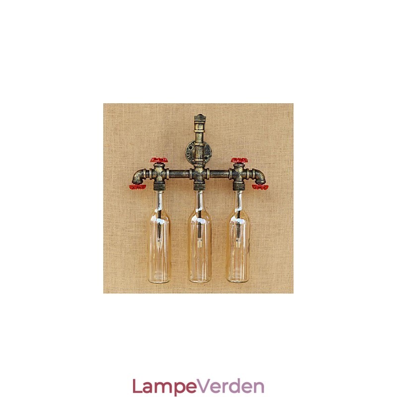 Retro Industriel Vindkontakt Vandflaske Væglampe Væglampe Rav