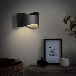 Moderne moderne sort oxid-finish-funktion til Mini Style Ambient Light Wall Sconces Wall Light