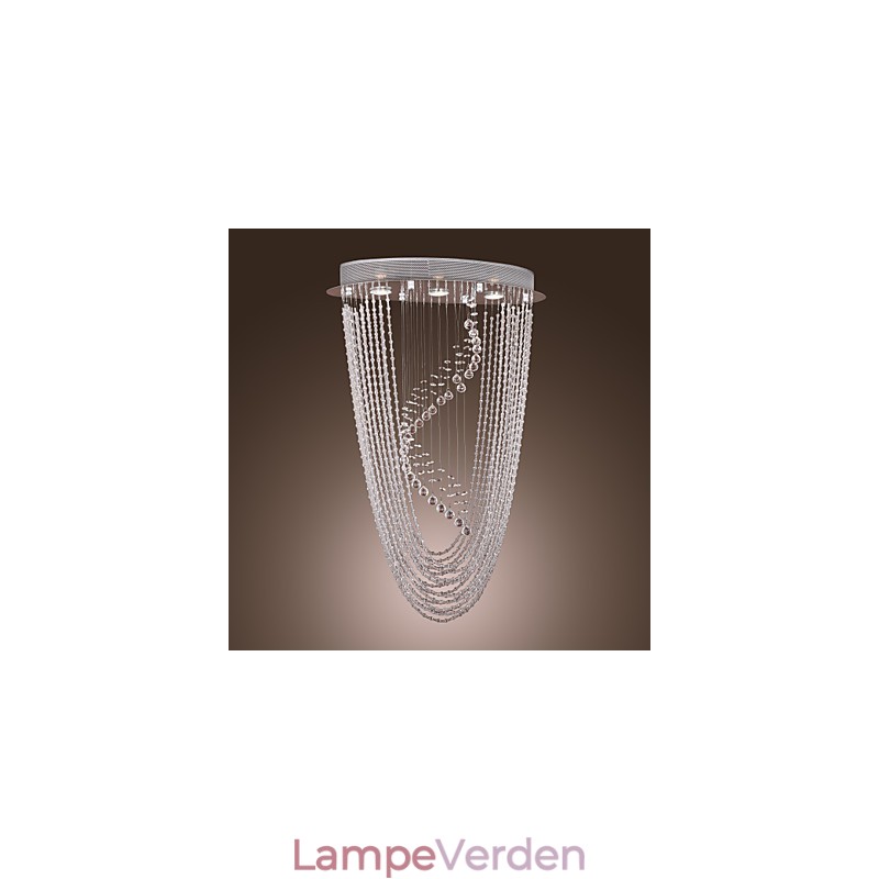 Moderne moderne krystal krom lysekrone Flush Mount