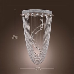 Moderne moderne krystal krom lysekrone Flush Mount