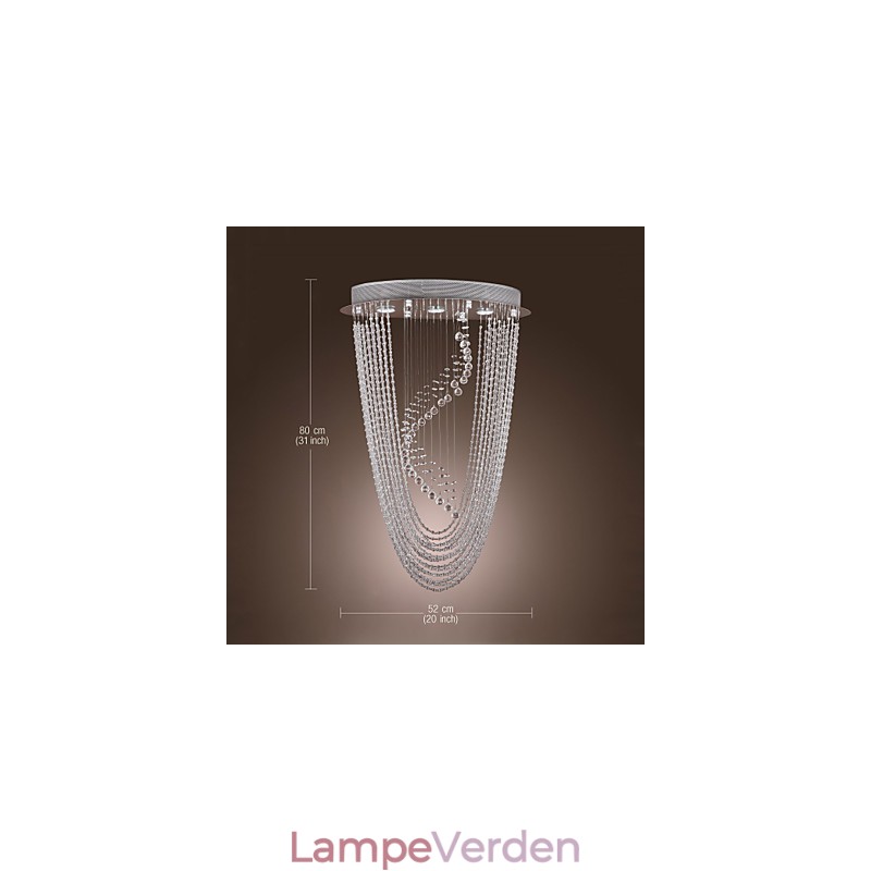 Moderne moderne krystal krom lysekrone Flush Mount