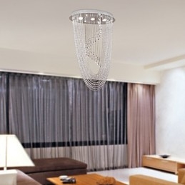 Moderne moderne krystal krom lysekrone Flush Mount