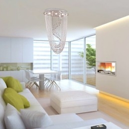 Moderne moderne krystal krom lysekrone Flush Mount