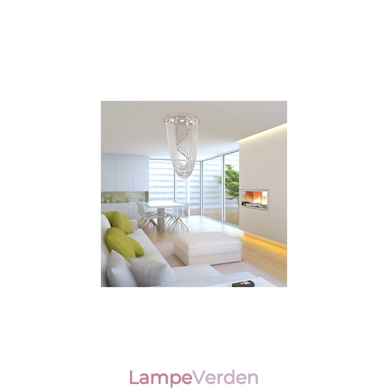 Moderne moderne krystal krom lysekrone Flush Mount
