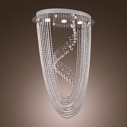 Moderne moderne krystal krom lysekrone Flush Mount
