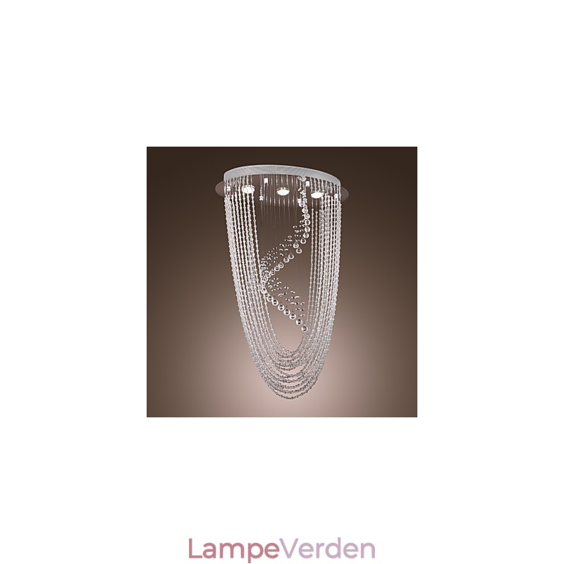Moderne moderne krystal krom lysekrone Flush Mount