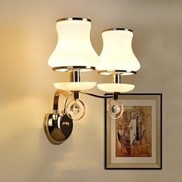 Moderne moderne galvaniseret funktion til Crystal Ambient Light Wall Sconces Wall Light