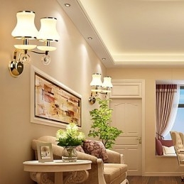 Moderne moderne galvaniseret funktion til Crystal Ambient Light Wall Sconces Wall Light