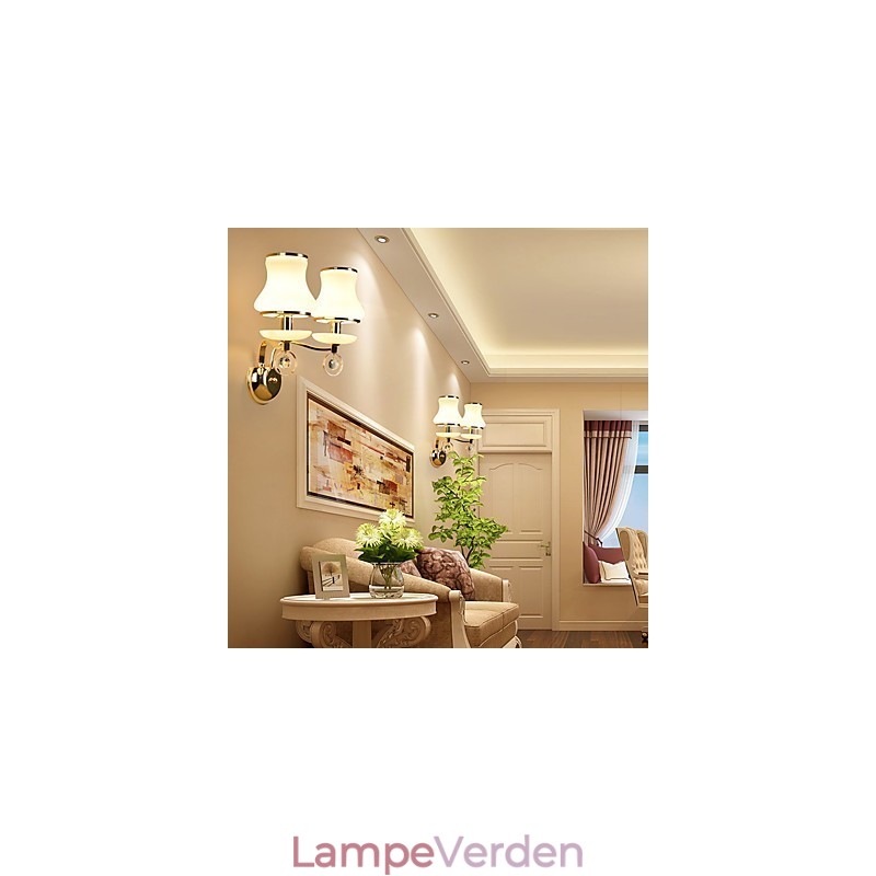 Moderne moderne galvaniseret funktion til Crystal Ambient Light Wall Sconces Wall Light